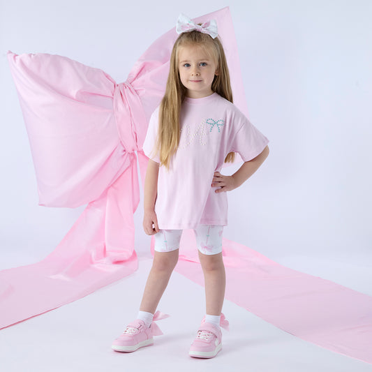 Pink Rebecca Cycling Short Set