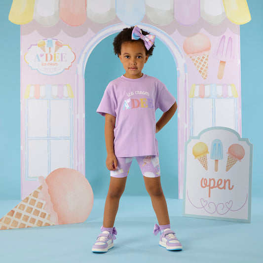Lilac Sophia Cycling Short Set