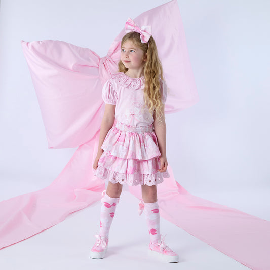 Pink Ramona Knee High Sock