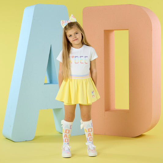 White  Sylvia Knee High Socks