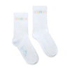 White & MulticolourTwirl Socks