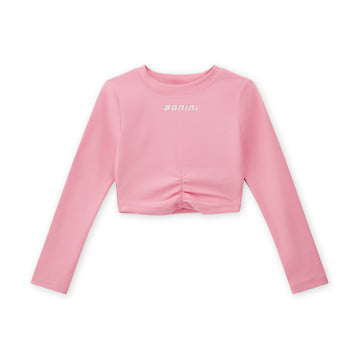 Pink Aspire Long Sleeve Crop Top