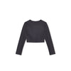 Black Aspire Long Sleeve Crop Top