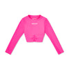 Pink Aspire Long Sleeve Crop Top
