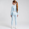 Blue Aspire Long Sleeve Crop Top