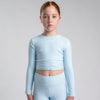 Blue Aspire Long Sleeve Crop Top