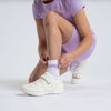 White & Lilac Aspire Sport Socks