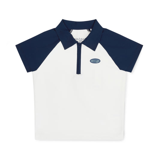 White Harvey Polo Top
