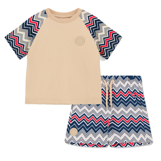 Beige Paxton Shorts Set