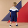 Navy Paco Shorts Set