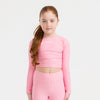 Pink Aspire Long Sleeve Crop Top