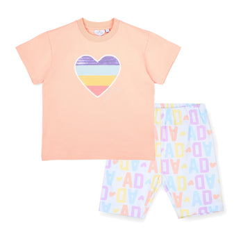 Peach Saz Cycling Short Set