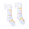White  Sylvia Knee High Socks