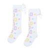 White  Sylvia Knee High Socks
