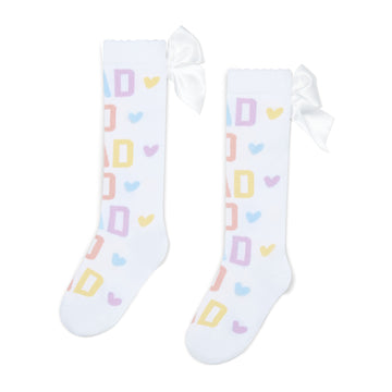 White  Sylvia Knee High Socks