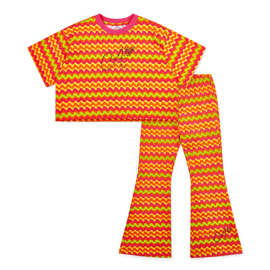Pink Thea Flare Set