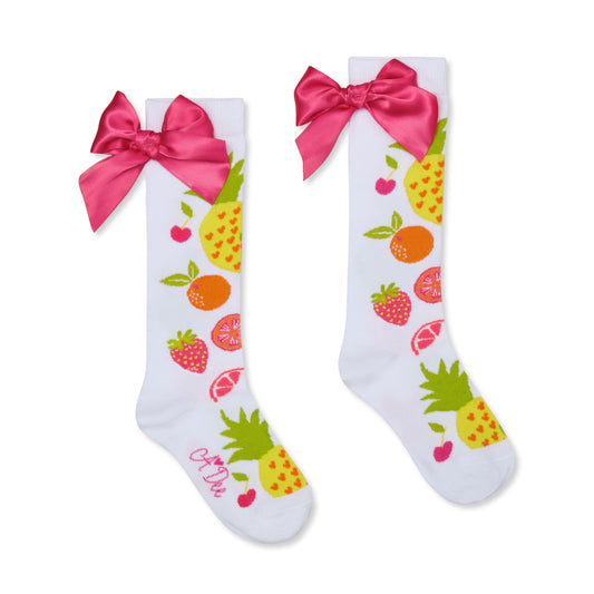 White Tammy Knee High Socks