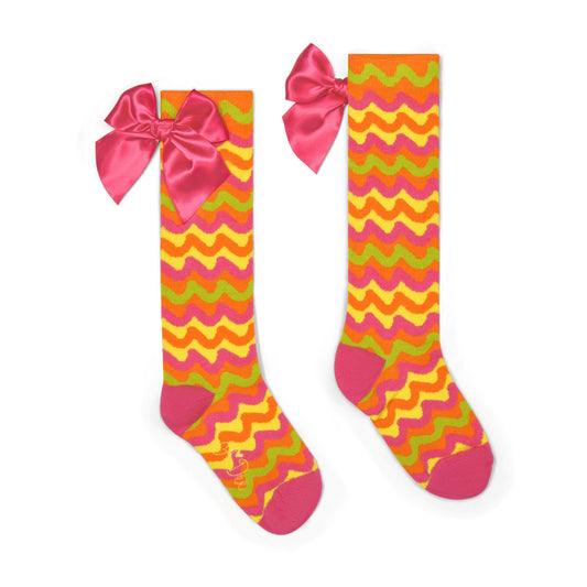 Pink Tianna Knee High Socks