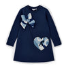 Navy Lotus Dress